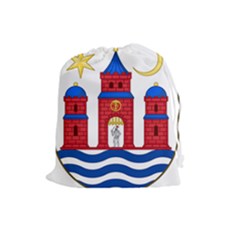 Lesser Coat Of Arms Of Copenhagen Drawstring Pouch (large) by abbeyz71