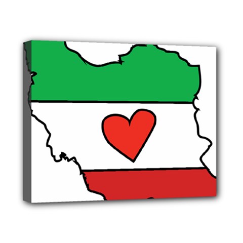 Heart Flag Map Of Iran  Canvas 10  X 8  (stretched) by abbeyz71