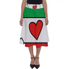 Heart Flag Map Of Iran  Perfect Length Midi Skirt by abbeyz71