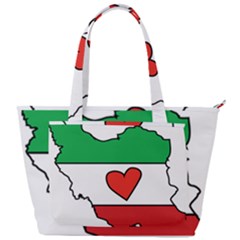 Heart Flag Map Of Iran  Back Pocket Shoulder Bag  by abbeyz71