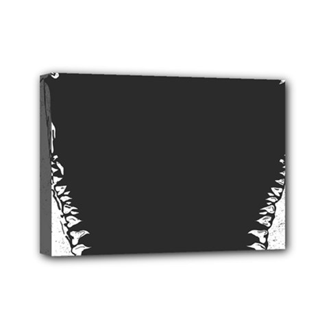 Shark Jaws Mini Canvas 7  X 5  (stretched) by Contest1753604