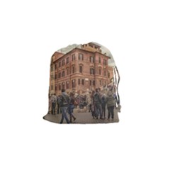 Piazza Di Spagna, Rome Italy Drawstring Pouch (small) by dflcprintsclothing