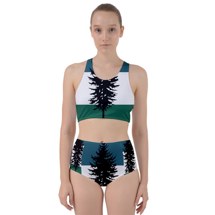 Flag of Cascadia  Racer Back Bikini Set