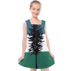 Flag Of Cascadia  Kids  Cross Back Dress by abbeyz71