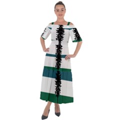 Flag Of Cascadia  Shoulder Straps Boho Maxi Dress  by abbeyz71