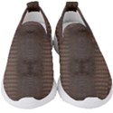 Brown Alligator Leather Skin Kids  Slip On Sneakers View1