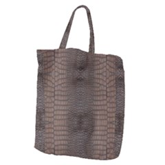 Brown Alligator Leather Skin Giant Grocery Tote by LoolyElzayat