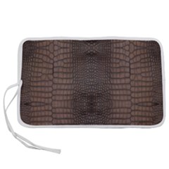 Brown Alligator Leather Skin Pen Storage Case (s) by LoolyElzayat