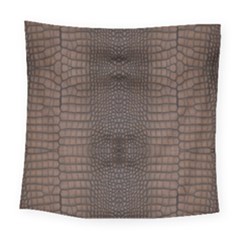 Brown Alligator Leather Skin Square Tapestry (large) by LoolyElzayat