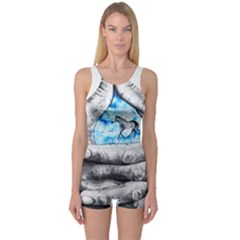 Hands Horse Hand Dream One Piece Boyleg Swimsuit