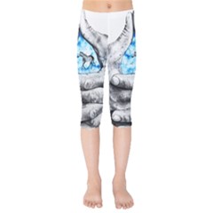 Hands Horse Hand Dream Kids  Capri Leggings 