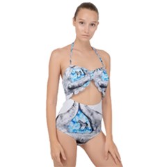 Hands Horse Hand Dream Scallop Top Cut Out Swimsuit