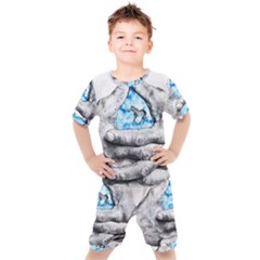 Hands Horse Hand Dream Kids  Tee And Shorts Set by HermanTelo