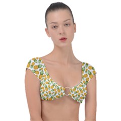 Pineapples Cap Sleeve Ring Bikini Top by goljakoff