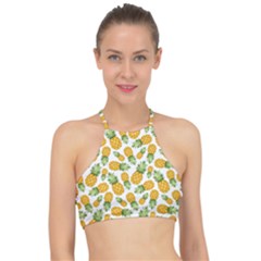 Pineapples Racer Front Bikini Top by goljakoff
