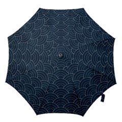 Blue Sashiko Pattern Hook Handle Umbrellas (medium) by goljakoff