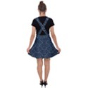 Blue Sashiko pattern Velvet Suspender Skater Skirt View2