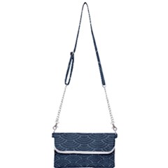 Blue Sashiko Pattern Mini Crossbody Handbag by goljakoff