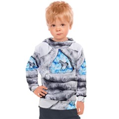 Hands Horse Hand Dream Kids  Hooded Pullover by HermanTelo