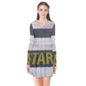 Asphalt Begin Bright Expectation Long Sleeve V-neck Flare Dress View1