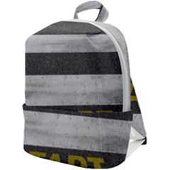 Asphalt Begin Bright Expectation Zip Up Backpack by HermanTelo