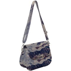 Andes Mountains Aerial View, Chile Saddle Handbag by dflcprintsclothing
