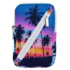 Sunset Palms Belt Pouch Bag (small) by goljakoff