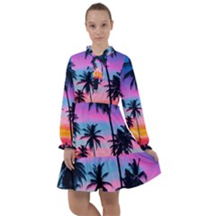 Sunset Palms All Frills Chiffon Dress by goljakoff