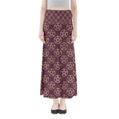 Golden Pentagram Full Length Maxi Skirt