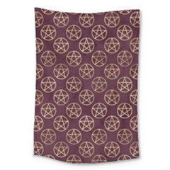 Golden Pentagram Large Tapestry