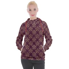 Golden Pentagram Women s Hooded Pullover by Angelandspot