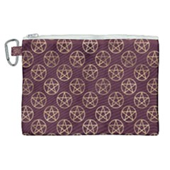 Golden Pentagram Canvas Cosmetic Bag (xl) by Angelandspot