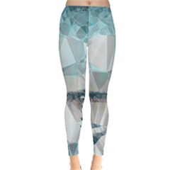 Winter Landscape Low Poly Polygons Leggings  by HermanTelo