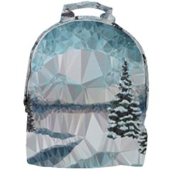 Winter Landscape Low Poly Polygons Mini Full Print Backpack by HermanTelo