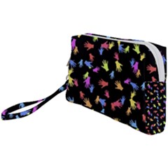Multicolored Hands Silhouette Motif Design Wristlet Pouch Bag (small) by dflcprintsclothing