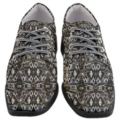 Modern Tribal Geometric Print Women Heeled Oxford Shoes by dflcprintsclothing