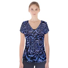 Fractal Madness Short Sleeve Front Detail Top by MRNStudios