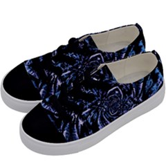 Fractal Madness Kids  Low Top Canvas Sneakers by MRNStudios