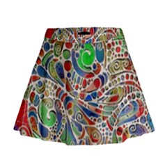 Pop Art - Spirals World 1 Mini Flare Skirt