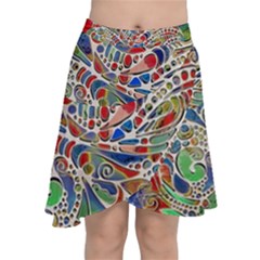 Pop Art - Spirals World 1 Chiffon Wrap Front Skirt