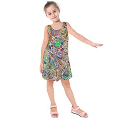 Pop Art - Spirals World 1 Kids  Sleeveless Dress