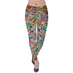 Pop Art - Spirals World 1 Velvet Leggings