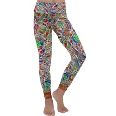 Pop Art - Spirals World 1 Kids  Lightweight Velour Classic Yoga Leggings by EDDArt