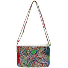 Pop Art - Spirals World 1 Double Gusset Crossbody Bag