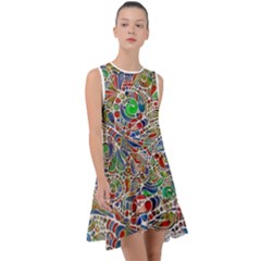 Pop Art - Spirals World 1 Frill Swing Dress