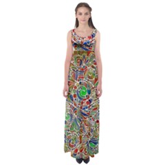 Pop Art - Spirals World 1 Empire Waist Maxi Dress