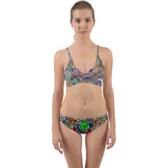 Pop Art - Spirals World 1 Wrap Around Bikini Set by EDDArt