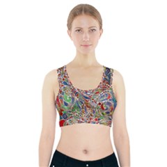 Pop Art - Spirals World 1 Sports Bra With Pocket