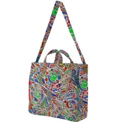 Pop Art - Spirals World 1 Square Shoulder Tote Bag by EDDArt