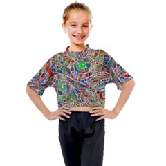 Pop Art - Spirals World 1 Kids Mock Neck Tee